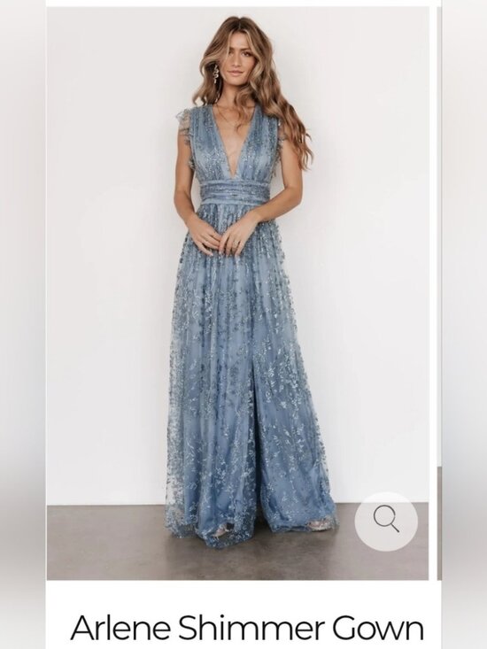 Baltic Born Dresses & Skirts - Arlene Shimmer Gown Winter Blue size 14  Never worn Mother of bride/groom